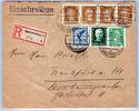 Deutsches Reich 380, 385, 386, 403 auf Brief Einschreiben -