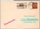 Deutsches Reich 513 auf Postkarte Werbestempel Ostropa Ausstellung -