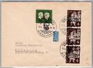BRD Bund 197, 198 auf Brief Mischfrankatur -