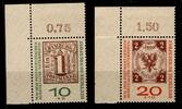 BRD Bund BRD Bund 310-311 b postfrisch vom Eckrand, 311 gefaltet MiNr. 310-311 b postfrisch vom Eckrand, 311 gefaltet -