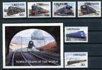 Grenada Grenada 1153-1158 + Block 105 postfrisch Eisenbahn Lokomotive MiNr. 1153-1158 + Block 105 postfrisch Eisenbahn Lokomotive -