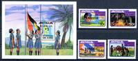 Barbuda Barbuda 594-597 + Block 63 postfrisch Pfadfinder MiNr. 594-597 + Block 63 postfrisch Pfadfinder -