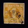 Bayern Bayern 8 gestempelt unten links Lupenschnitt, anspnsten breitrandig MiNr. 8 gestempelt unten links Lupenschnitt, anspnsten breit -