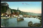AK Dinant, Belgien Maas mit Lastkahn vor Kathedrale 1915 gebraucht -