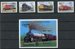 Bhutan Bhutan 1030-1031,33,35+Block143 postfrisch Eisenbahn MiNr. 1030-1031,33,35+Block143 postfrisch Eisenbahn -