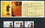 Bequia St. Vincent Bequia St. Vincent 286-288 + Block 14-16 postfrisch Mozart MiNr. 286-288 + Block 14-16 postfrisch Mozart -