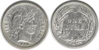 US 1908-D Barber Silver Dime RPD AU Uncertified None Dime 1908 D AU