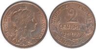 US 1903 France 2 Centimes KM841 BU Uncertified -