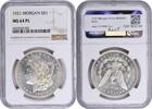 US 1921 No Mint Mark 1921 Morgan Silver Dollar MS64PL NGC None