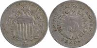 US Nickel 1867 Shield Nickel Rays Choice EF Uncertified #243 None -