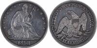 US Half Dollar 1858 Liberty Seated Silver Half Dollar AU Uncertified #847 None -