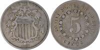 US Nickel 1867 Shield Nickel Rays EF Uncertified #544 None -