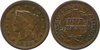 US Cent 1847 Large Cent EF Uncertified #423 None -