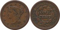 US Cent 1848 Large Cent EF Uncertified #424 None -