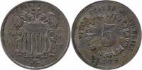 US Nickel 1867 Shield Nickel Rays Choice EF Uncertified #428 None -