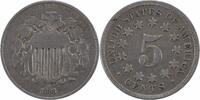 US Nickel 1868 Shield Nickel EF Uncertified #605 None -