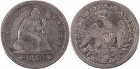 US Quarter 1853/4 Liberty Seated Silver Quarter FS-301 EF Uncertified #116 None -