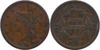 US Cent 1841 Large Cent F Uncertified None -