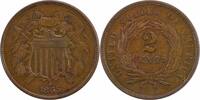 US Two Cent 1865 Two Cent Piece AU Uncertified #942 None -