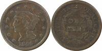 US Cent 1844/81 Large Cent VF Uncertified #321 None -