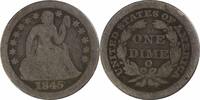 US Dime 1845-O Liberty Seated Silver Dime G Uncertified #707 None -