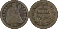 US Dime 1849-O Liberty Seated Silver Dime F Uncertified #708 None -