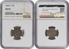 US Dime 1864-S Liberty Seated Silver Dime AU55 NGC None -
