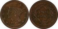 US Cent 1841 Large Cent VF Uncertified #1045 None -