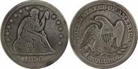 US Quarter 1856-O Liberty Seated Silver Quarter F Uncertified #1030 None -