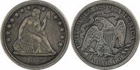 US Quarter 1875-CC Liberty Seated Quarter Choice VF Uncertified #319 None -
