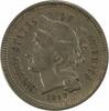 US Three Cent 1866 Three Cent Nickel Choice EF Uncertified None -