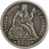 US Dime 1874-S Liberty Seated Silver Dime EF Uncertified #236 None -