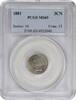 US Three Cent 1881 Three Cent Nickel MS65 PCGS None -