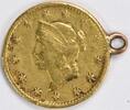 US Dollar 1849-O $1 Gold Type 1 F (Solder & Loop Rim) Uncertified #208 None -