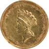 US Dollar 1855 $1 Gold Type 2 VF (Solder Removed) Uncertified #215 None -
