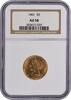 US Five Dollar 1901 $5 Gold Liberty Head AU58 NGC None -
