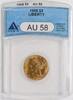 US Five Dollar 1908 $5 Gold Liberty Head AU58 ANACS None -