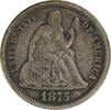 US Dime 1875-S Liberty Seated Silver Dime Below Bow VF Uncertified #230 None -