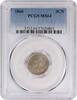 US Three Cent 1866 Three Cent Nickel MS64 PCGS None -
