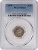US Three Cent 1879 Three Cent Nickel MS65 PCGS CAC -