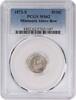 US Half Dime 1872-S Liberty Seated Silver Half Dime Mintmark Above MS62 PCGS None -