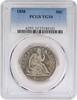 US Half Dollar 1858 Liberty Seated Silver Half Dollar VG10 PCGS None -