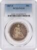 US Half Dollar 1867-S Liberty Seated Half Dollar VG10 PCGS None -