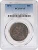 US Half Dollar 1876 Liberty Seated Silver Half Dollar F15 PCGS None -