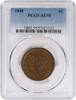 US Cent 1848 Large Cent AU55 PCGS None -