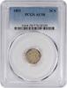 US Three Cent 1851 Three Cent Silver AU58 PCGS None -