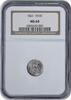 US Half Dime 1861 Liberty Seated Silver Half Dime MS64 NGC None -