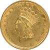 US Dollar 1857 $1 Gold Type 3 AU58 Uncertified #254 None -