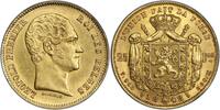 25 Francs 1848 Belgium Leopold I  or unz à Fleur de coin rare Qualité