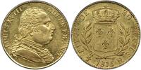 France 20 Francs 1815 Louis XVIII  or Londres PCGS AU58 Superbe rare Qualité